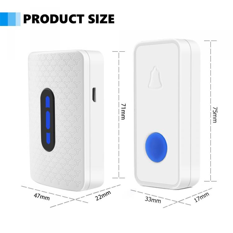 USB家用無線門鈴遠距離防水直流音樂電子門鈴 USB供電門鈴 第7張