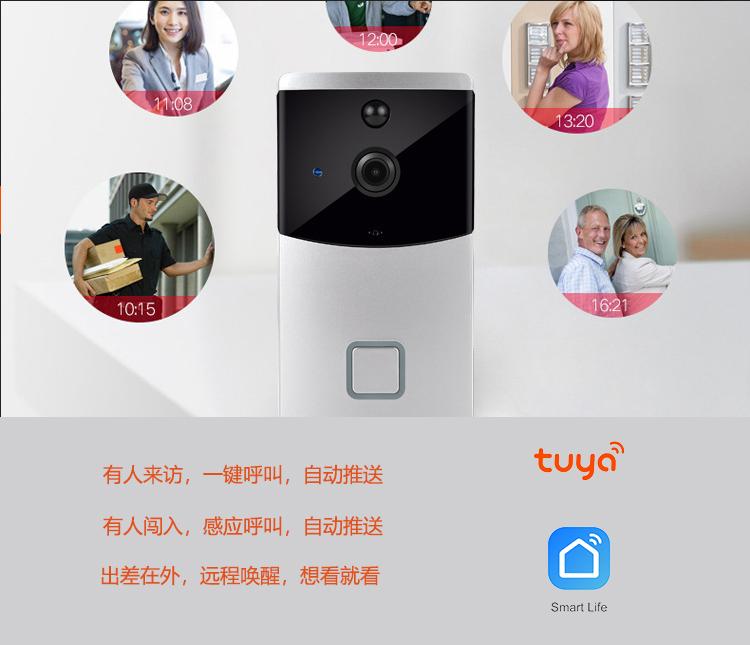 涂鴉低功耗wifi電池可視門鈴對(duì)講DB603 tuya可視門鈴 第9張