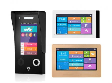 家家安別墅有線聯(lián)網(wǎng)可視對(duì)講套裝雷達(dá)感應(yīng)免接觸通話指紋識(shí)別聯(lián)動(dòng)解鎖指紋鎖對(duì)講門禁系統(tǒng)