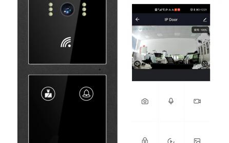 H5Tuya涂鴉智能可視對講聯動開鎖有線聯網常規供電嵌入式工程類可視對講門鈴主機