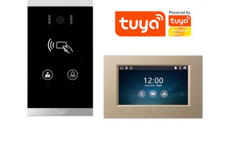家家安tuya涂鴉智能別墅一拖一可視對講視頻雙向呼叫套裝聯動開鎖門禁系統H6+P7006