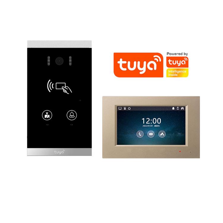 家家安tuya涂鴉智能別墅一拖一可視對講視頻雙向呼叫套裝聯動開鎖門禁系統H6+P7006 品牌動態 第1張