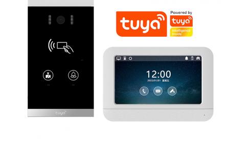 涂鴉可視對講套裝公寓辦公樓寫字樓小區機關單位訪客來訪視頻呼叫雙向視頻語音樓宇對講門禁系統H6+P7008