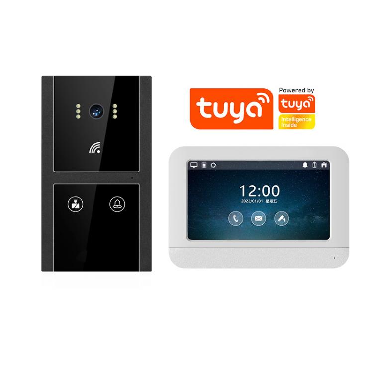 室內智慧屏tuya涂鴉智能樓宇可視對講主機聯動開鎖門禁白色H5+7008 品牌動態 第1張