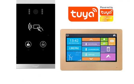 獨棟樓宇老舊小區公寓可視對舊改講改造可視對講門鈴高清10.1寸觸摸屏涂鴉TUYA對講門禁