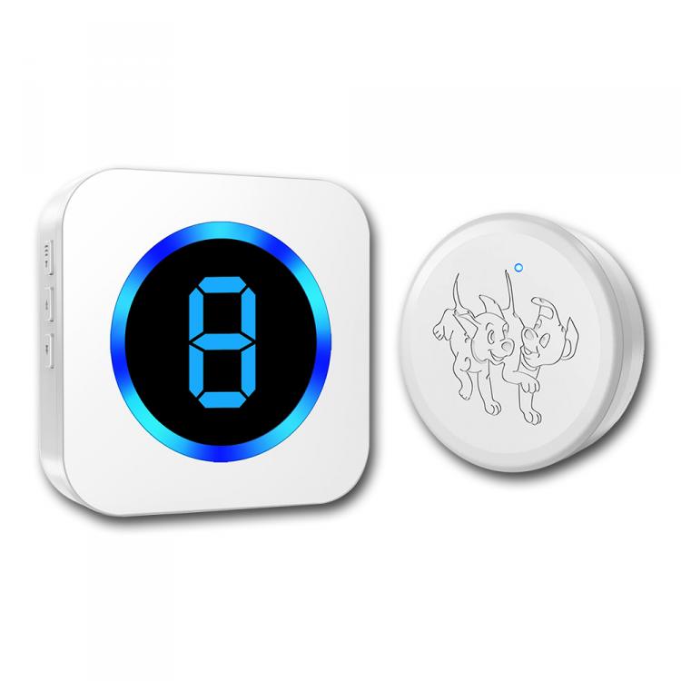 LED數(shù)顯多防區(qū)寵物觸摸門(mén)鈴套裝跨境防水無(wú)線老人SOS呼叫求助按鈕 交流供電門(mén)鈴 第2張