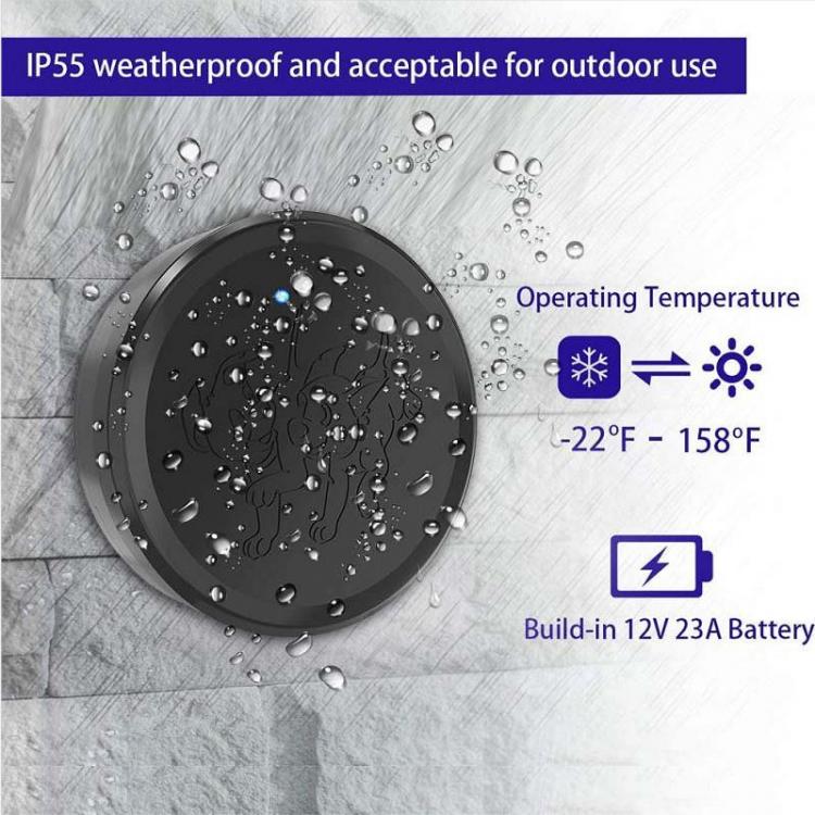 LED數(shù)顯多防區(qū)寵物觸摸門(mén)鈴套裝跨境防水無(wú)線老人SOS呼叫求助按鈕 交流供電門(mén)鈴 第6張