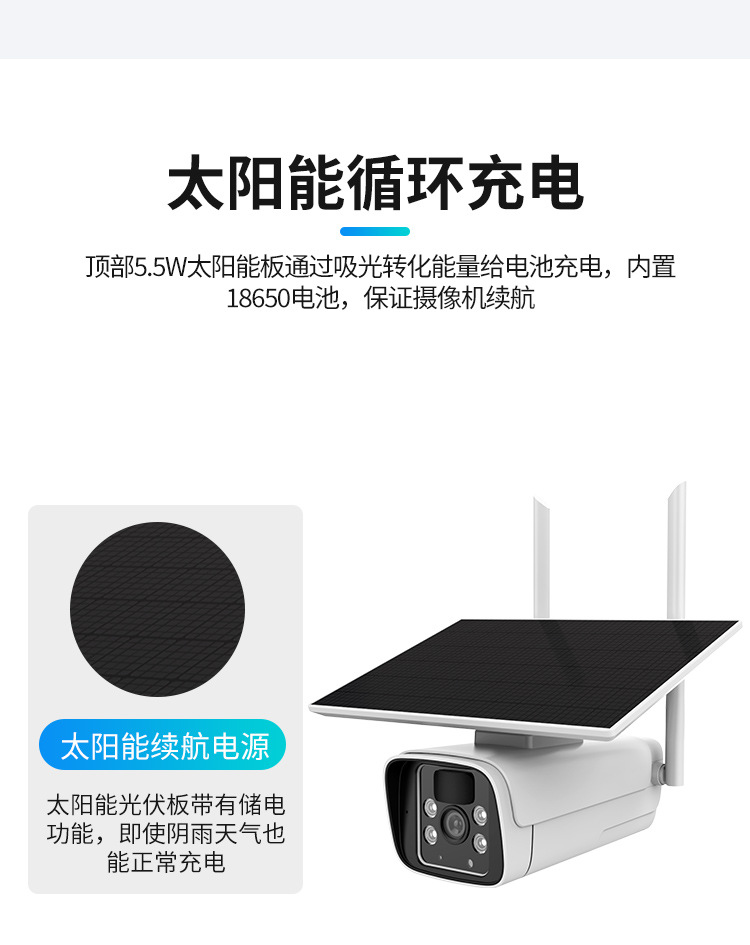 跨境外貿(mào)出口涂鴉攝像頭戶外太陽能監(jiān)控TUYA攝像機低功耗WIFI無線4G夜視防水球機廠家批發(fā)手機APP實時監(jiān)控 品牌動態(tài) 第5張